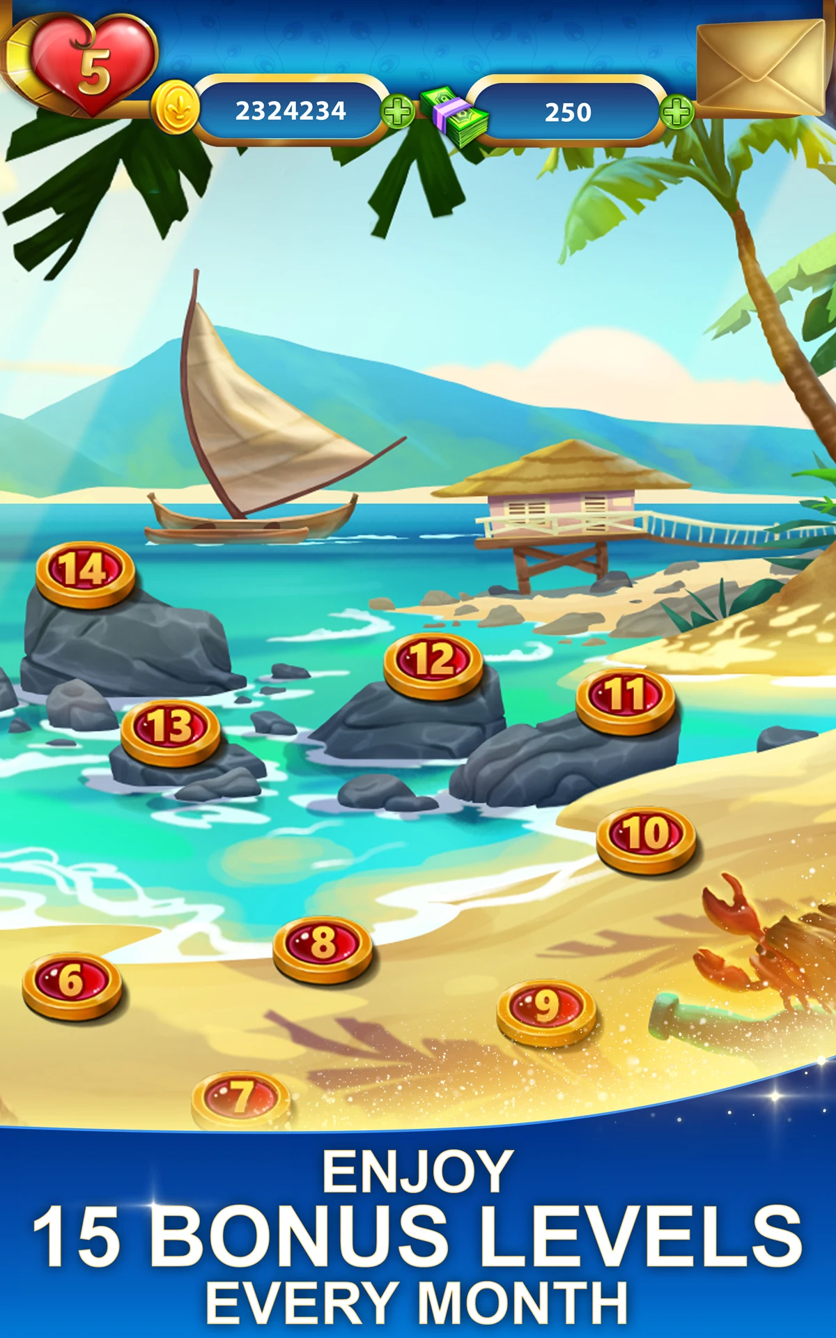 Lost Jewels - Match 3 Puzzle screenshot