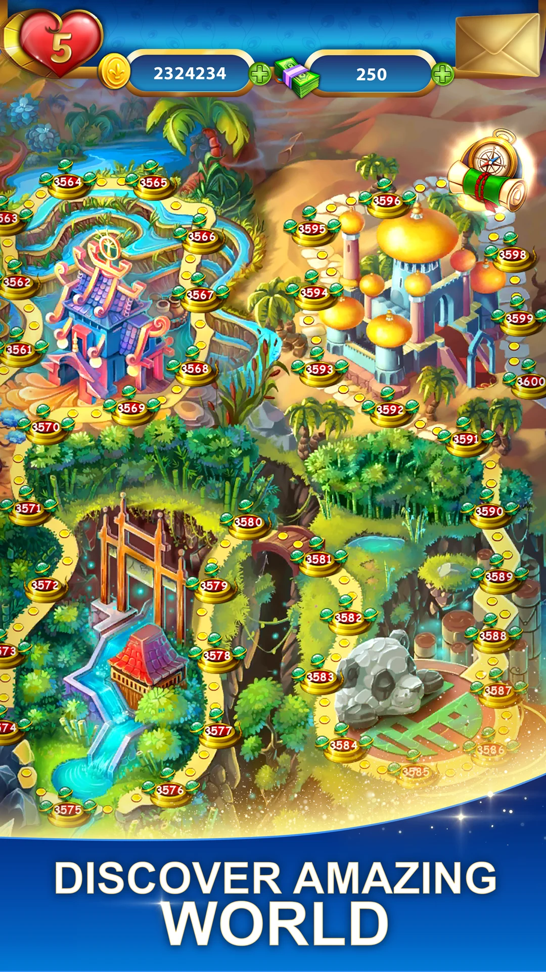 Lost Jewels - Match 3 Puzzle screenshot