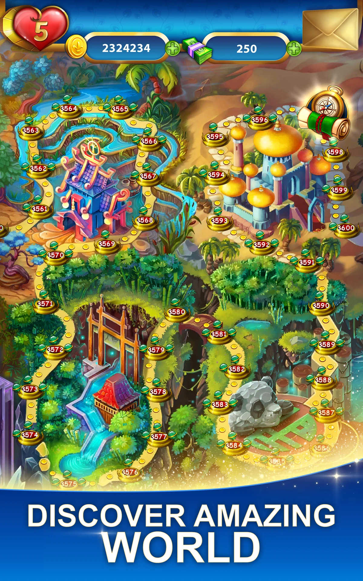 Lost Jewels - Match 3 Puzzle screenshot