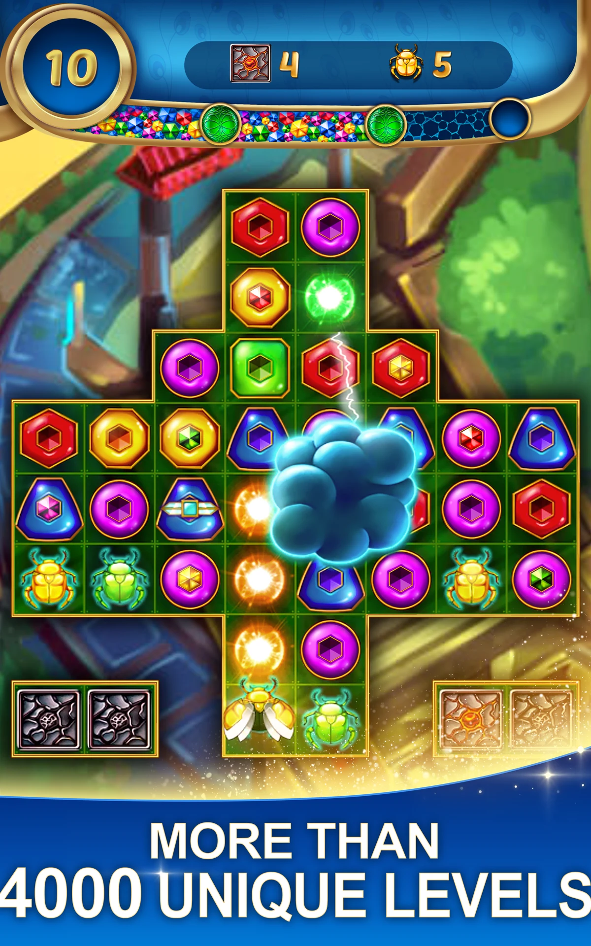 Lost Jewels - Match 3 Puzzle screenshot